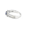 Anillo para dama en oro blanco de 14K con diamantes de 0.78 ct y zafiro de 0.66 ct