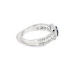 Anillo para dama en oro blanco de 14K con diamantes de 0.78 ct y zafiro de 0.66 ct