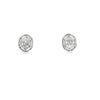 Aretes en oro blanco de 14K con diamantes de 1.23 ct y esmeralda de 1.29 ct