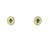 Aretes en oro amarillo de 14K con diamantes de 1.16 ct y esmeralda de 1.58 ct