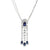 Dije con cadena en oro blanco de 14K con diamantes de 1.07 ct y zafiro de 2.18 ct