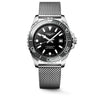 Reloj Longines HydroConquest de acero automático de 42 mm con correa mesh negra