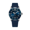 Reloj Breitling Superocean Heritage de acero automático de 42 mm con caucho azul