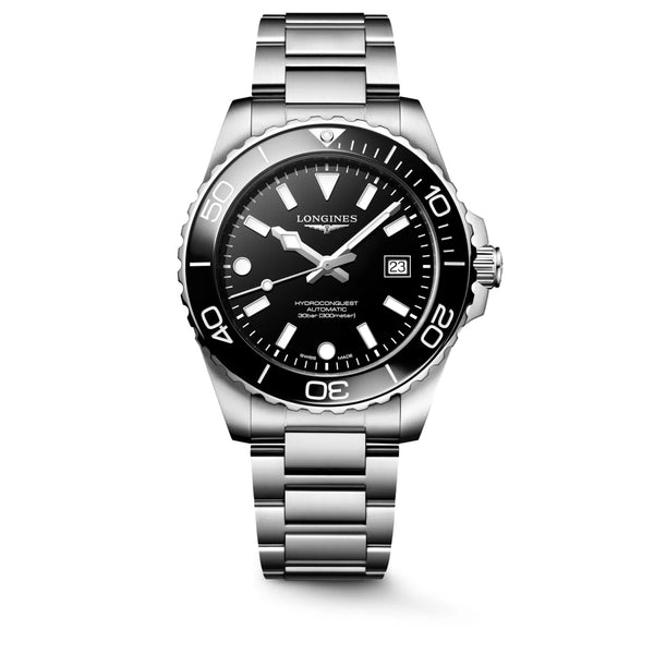 Reloj Longines HydroConquest de acero automático de 42 mm en negro