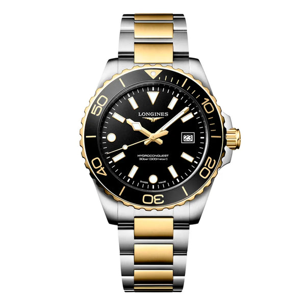 Reloj Longines HydroConquest bicolor cuarzo de 42 mm en negro