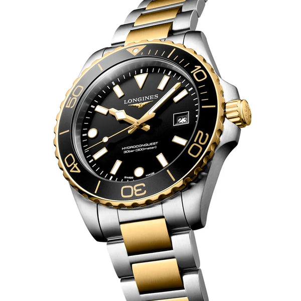 Reloj Longines HydroConquest bicolor cuarzo de 42 mm en negro