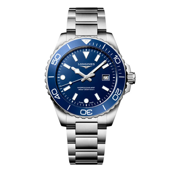 Reloj Longines HydroConquest de acero cuarzo de 42 mm en azul