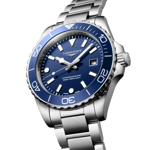 Reloj Longines HydroConquest de acero cuarzo de 42 mm en azul