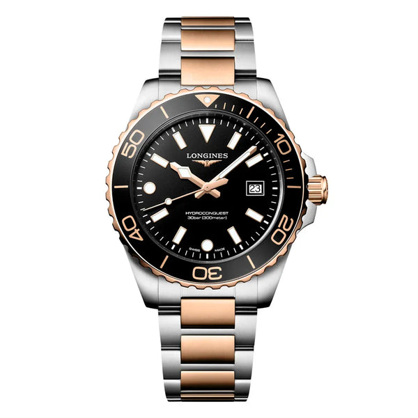 Reloj Longines HydroConquest bicolor cuarzo de 42 mm en negro