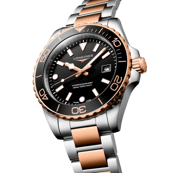 Reloj Longines HydroConquest bicolor cuarzo de 42 mm en negro