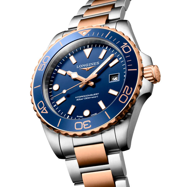 Reloj Longines HydroConquest bicolor cuarzo de 42 mm en azul