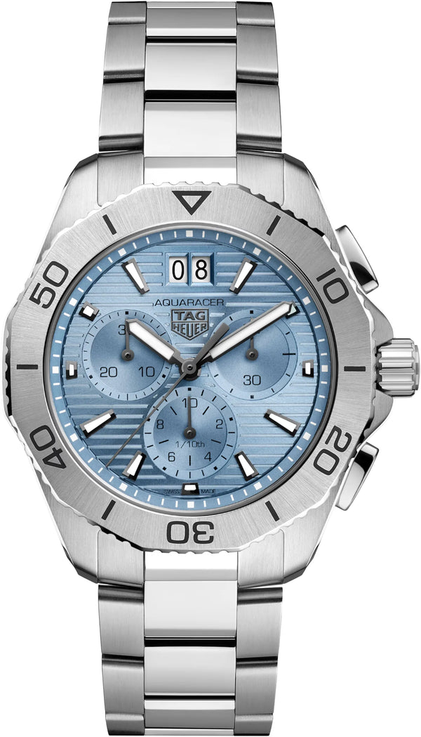 Reloj TAG Heuer Aquaracer cronógrafo de acero cuarzo de 40 mm en azul