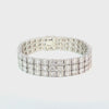 Brazalete en oro blanco de 18K con 12 ct de diamantes