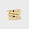 Anillo para dama en oro amarillo de 14K con 0.37 ct de diamantes
