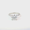Anillo de Compromiso en 14k en Oro Blanco con 3.00CT Diamante Central