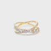 Anillo para dama en oro amarillo de 14K con 0.53 ct en diamantes