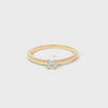 Anillo solitario en oro amarillo de 14K con un diamante de 0.20 ct