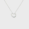 Dije con Cadena en 14K en Oro Blanco con 0.05CT en Diamantes forma de Corazón