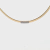 Gargantilla en oro amarillo de 14K con 0.32 ct de diamantes