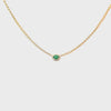 Gargantilla en 14K en Oro Amarillo con 1.15CT en Diamantes y 0.76CT en Esmeralda