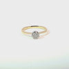 Anillo Solitario en Oro Amarillo de 14K con Brillante de 0.19 ct, calidad H VS1.