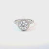 Anillo de Compromiso en 14k en Oro Blanco con 2.01CT Diamante Central