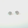 Broquel Brillante en Oro Blanco de 14K con Diamante de 0.43 ct, calidad H VS1.