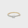 Anillo solitario en oro amarillo de 14K con diamante de 0.30 ct