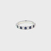 Churumbela en oro blanco de 14K con zafiros de 0.34 ct