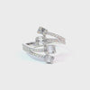 Anillo para dama en oro blanco de 18K con 0.66 ct en diamantes