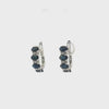 Aretes en 14K en Oro Blanco con 0.20 CT en Zafiros
