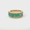 Anillo para Dama en 14K en Oro Amarillo con 0.44CT en Diamantes y 3.27CT en Esmeraldas