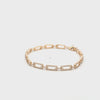 Brazalete en oro amarillo de 14K con 0.98 ct de diamantes
