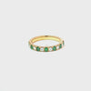 Churumbela en oro amarillo de 14K con esmeraldas de 0.34 ct