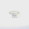 Anillo de Compromiso en 14k en Oro Blanco con 3.01CT Diamante Central