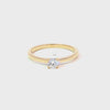 Anillo solitario en oro amarillo de 14K con diamante de 0.25 ct
