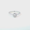 Anillo Solitario en Oro Blanco de 14K con Brillante de 0.34 ct, calidad H VS1.