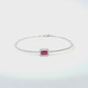 Brazalete en 14K en Oro Blanco con 0.61CT en Rubí