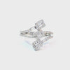 Anillo para dama en oro blanco de 18K con 0.81 ct de diamantes