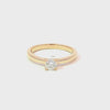 Anillo solitario en oro amarillo de 14K con diamante de 0.35 ct