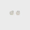Broquel Brillante en 14K en Oro Blanco con 0.50CT en Diamantes