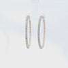 Arracadas en 14K en Oro Blanco con 3.40CT en Diamantes