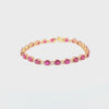 Brazalete en 14K en Oro Rosa con 0.27CT en Diamantes y 9.43CT en Rubíes