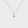 Dije con Cadena en 14K en Oro Blanco con 0.35CT en Diamante calidad H SI